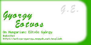 gyorgy eotvos business card